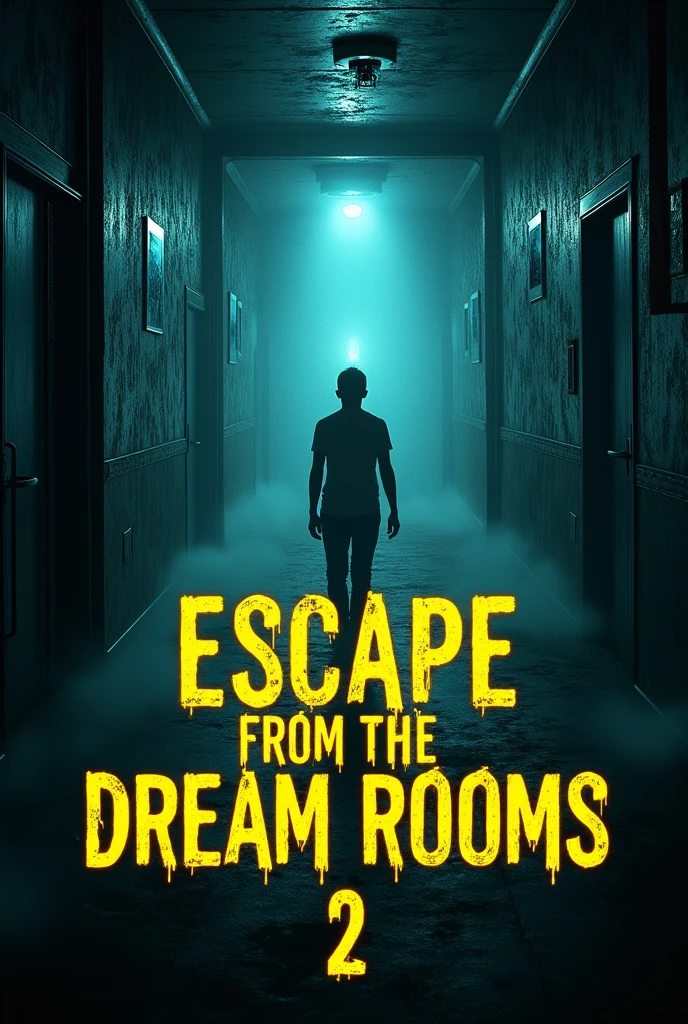 Una imagen escape room, con el titulo Escape from the dream rooms 2 en color amarillo. De 1920x1080 