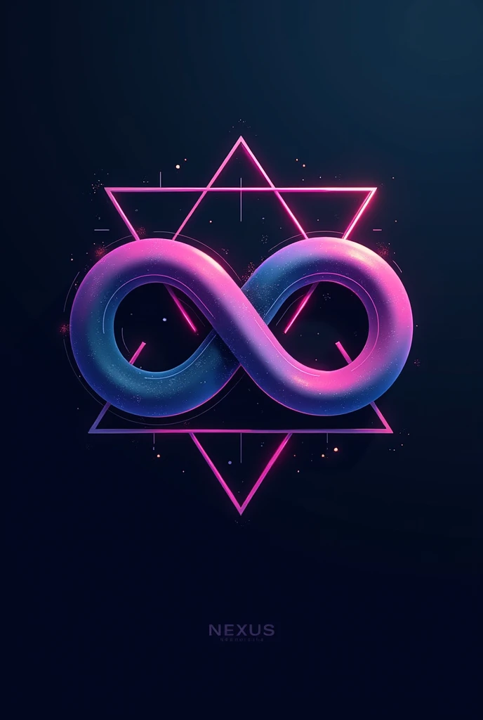 Logo 'NexusNebuloso'" 8k com uma letra bem chamativas como ♾️ e triangulo em 8k