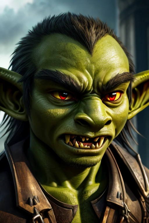 (masterpiece),((ultra-detailed)), (super-resolution),(expressionless), (best quality:1.2), professional photograph, head shot, ((goblin)), monster, hatred, Anime style