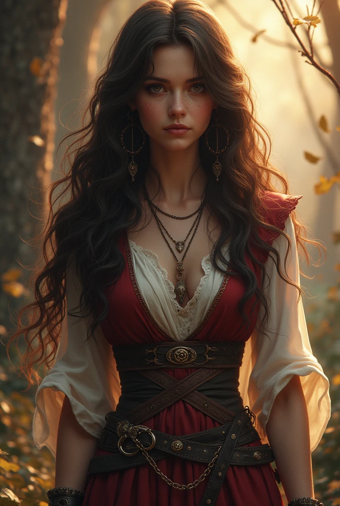 Beautiful girl with wavy long hair, ragnarok online gypsy