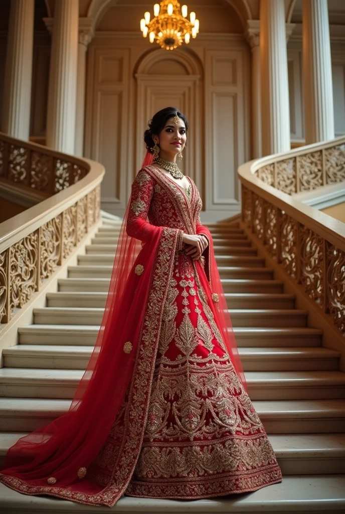 same pakistani bride shoot in stairs