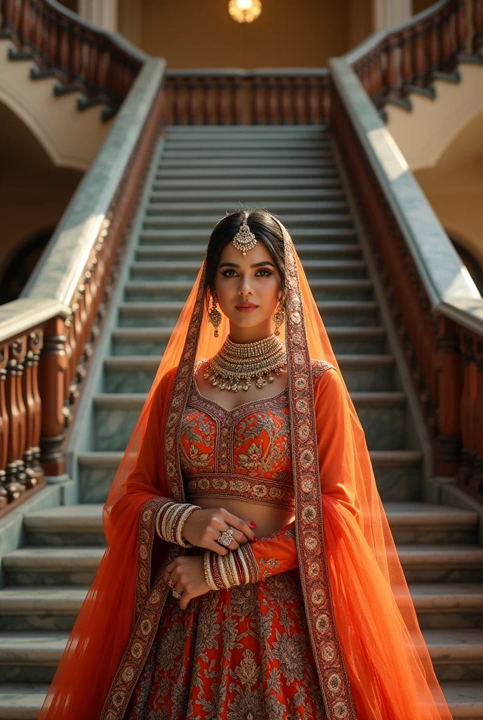 pakistani bride shoot in same stairs