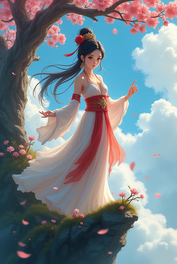 Please design for me anime figure, content a Chinese mythology inside the mount, the requirements of the fairy atmosphere.