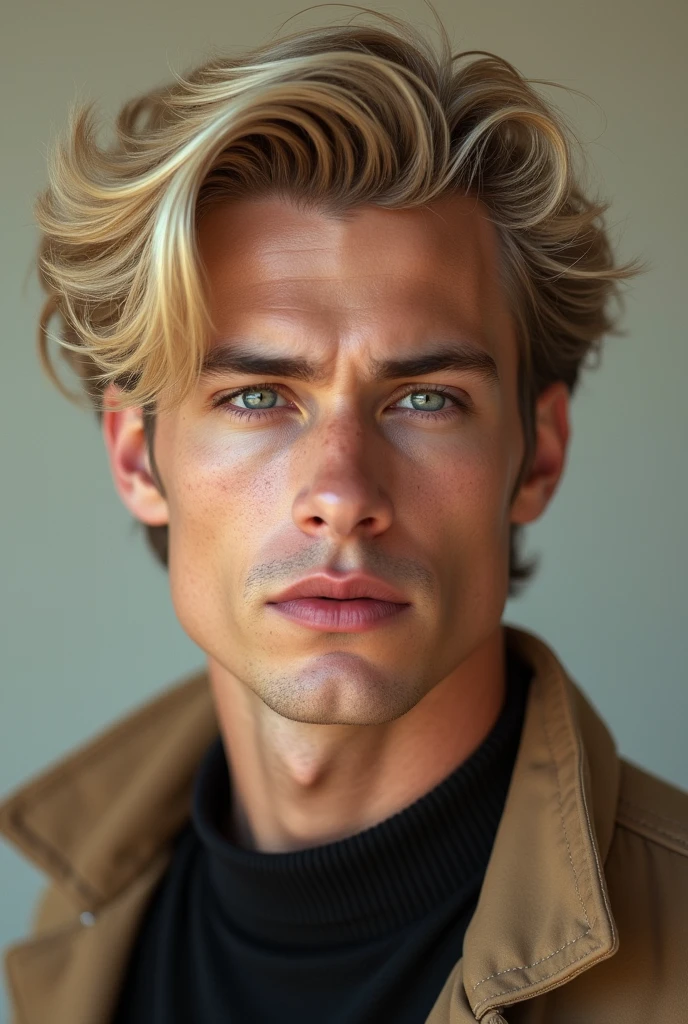 pretty man with a blond hair 
