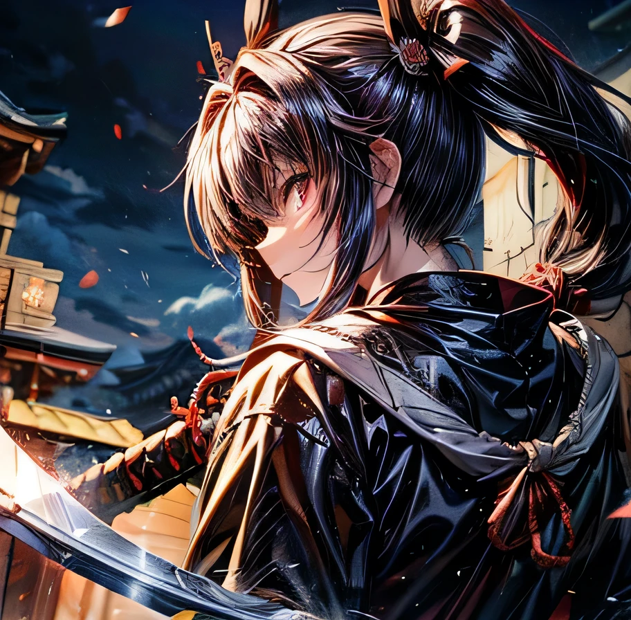 　Black Hair　Ponytail Long　Yagyu Shinkage-ryu Sword Master&#39;s License　Presence　Fit　　Tosei Gusoku　armor　Japanese sword　Beauty　swordsmanship　　Yan Fei&#39;s Sword　Nine Swords　Full body posture　
