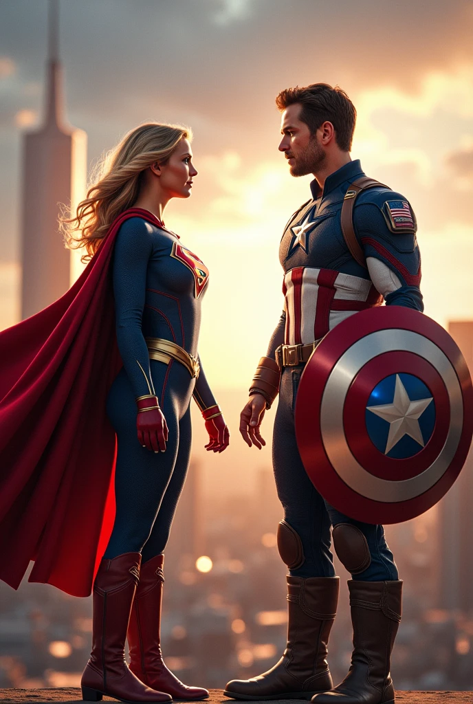 Kara Danvers and Steve Rogers