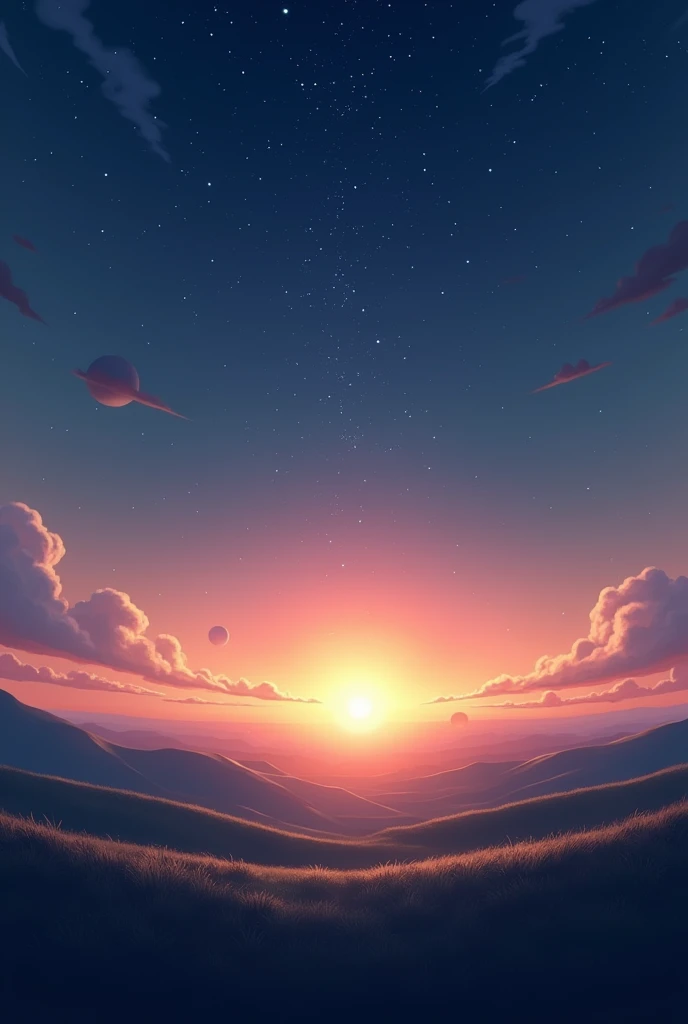 Sunset and star
