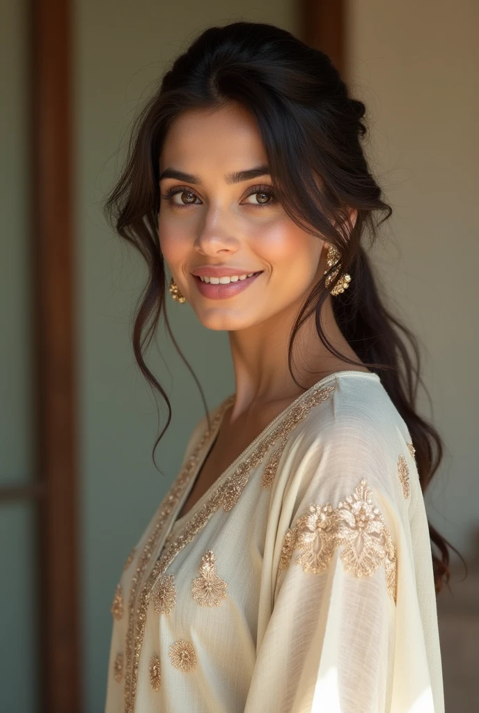Pakistani actress wearing simple regular kameez shalwar full picture