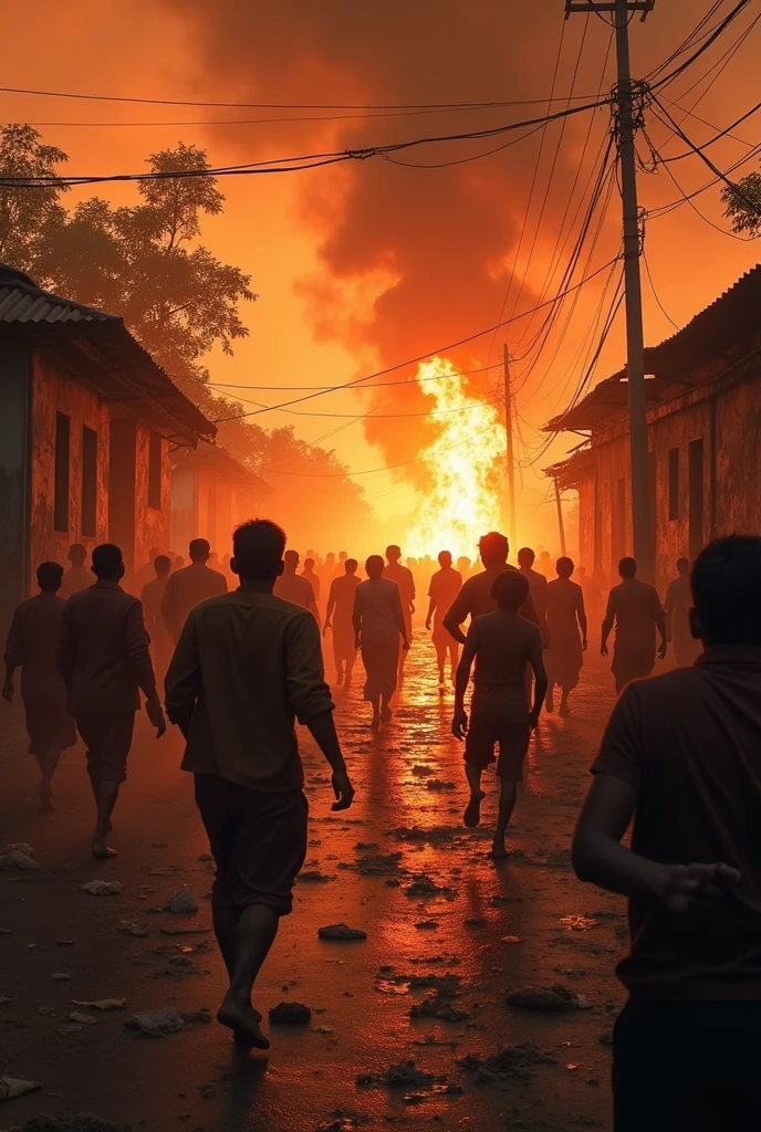 Bangladeshi hindus Being attacked by millitants burning house