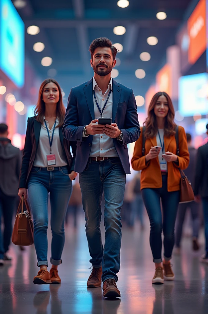 A lineup of typical tech conference attendees: The Enthusiast, The Networker, The Freebie Collector.