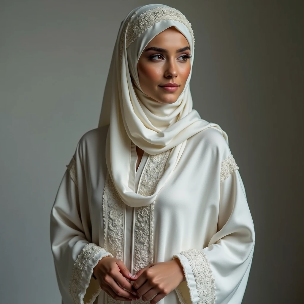 Beautiful decent girl with good body physically fit in Arabic abaya