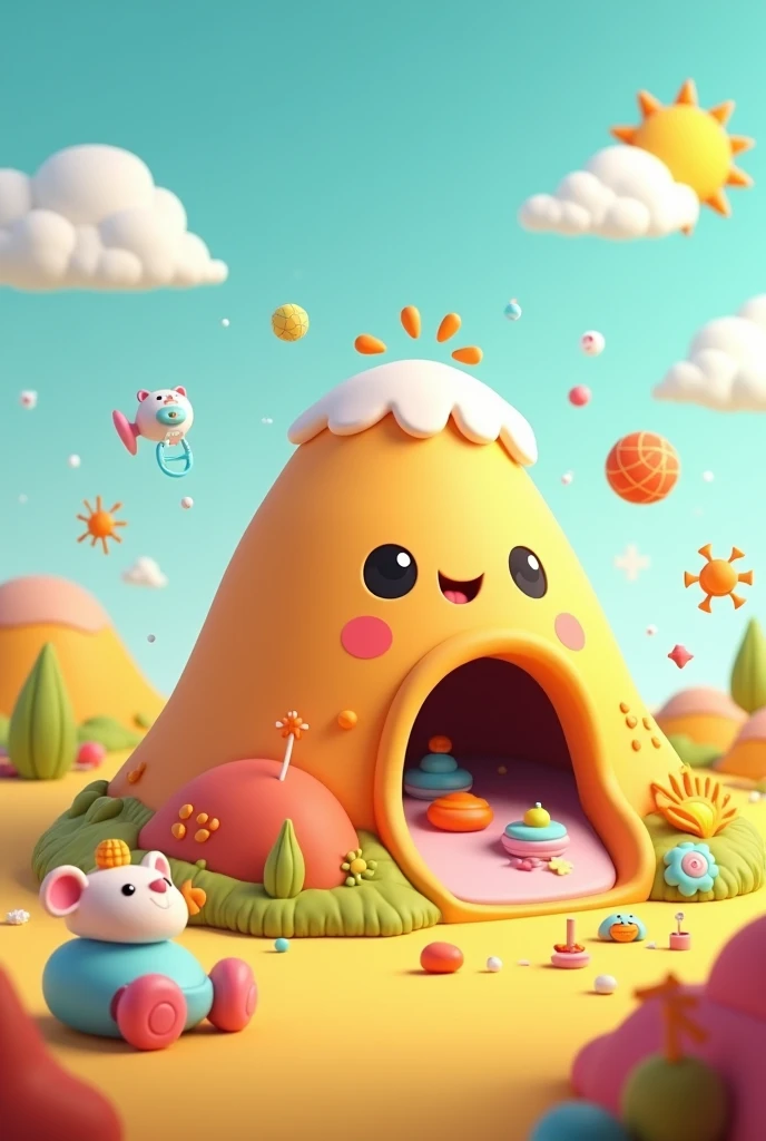 A cartoon crater how representative the baby accessories brand name cuties cub generate a video