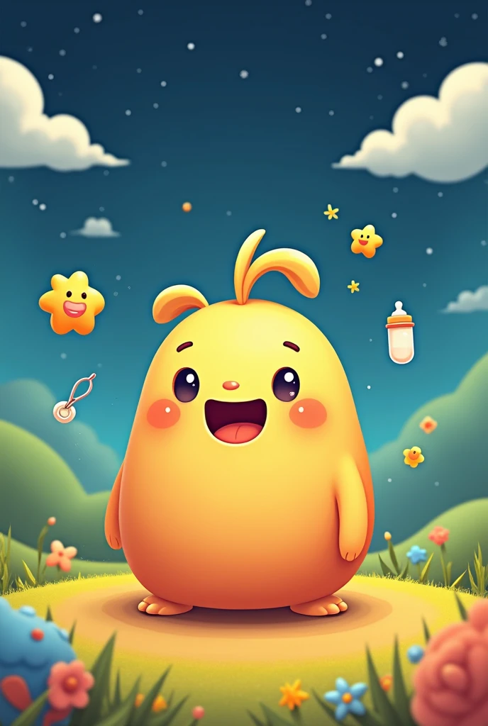 A cartoon crater how representative the baby accessories brand name cuties cub generate a video