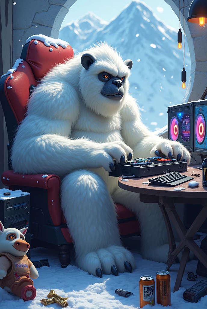 Yeti as a gamer 