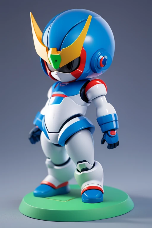 Rockman、Mega Man、Helmetのデザイン,robot,Android,Primary school students ,Young girl,Simple design,Deformed Design,Mini Characters,Pitch Resuit,Sentai Hero,Perfect outfit,Yoga Suit,robotジョイント,Plug Suit,Spacesuit,Full body illustration,Helmet,Face masks,フルFace masksをかぶっている、,Sentai Hero、front view