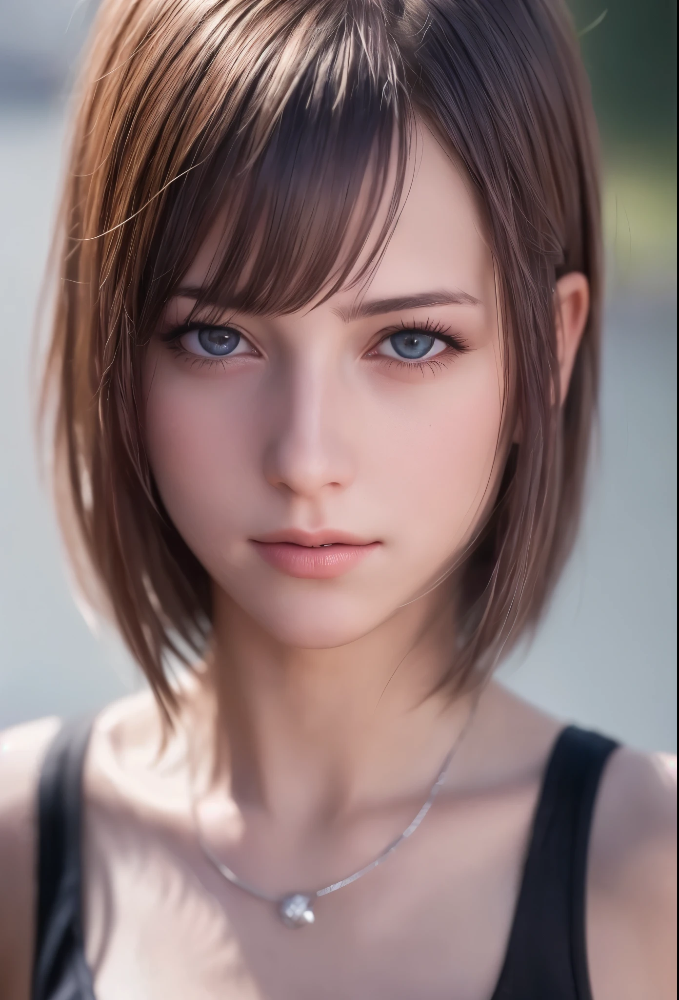 (8k, Realistic, RAW Photos, Highest quality: 1.3), (One Girl), とてもbeautiful, (Realistic Face), (boyish, Silver color very short hair), beautiful , A brilliance that captivates the viewer, beautiful expression, beautiful breasts, (Realistic Skin), beautiful...