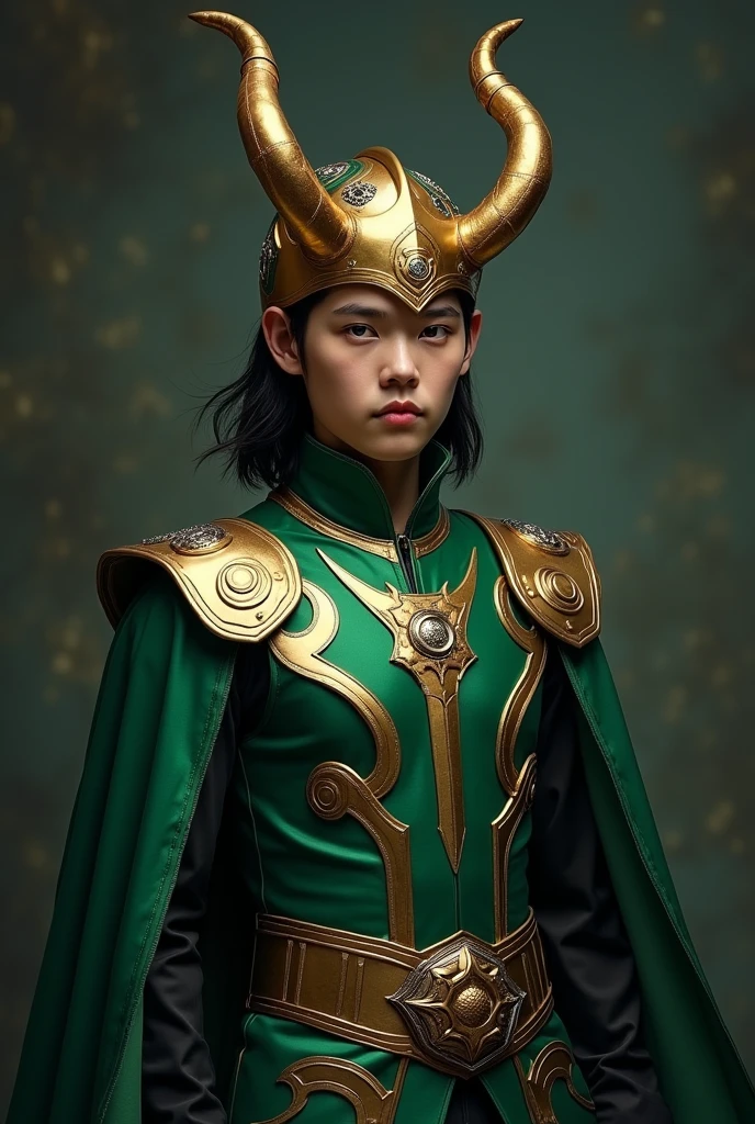 Felix de straykids con traje de loki