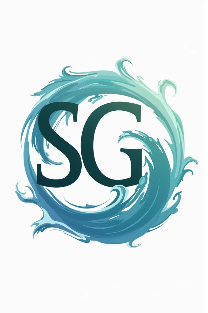 "SGN" letter logo with wave