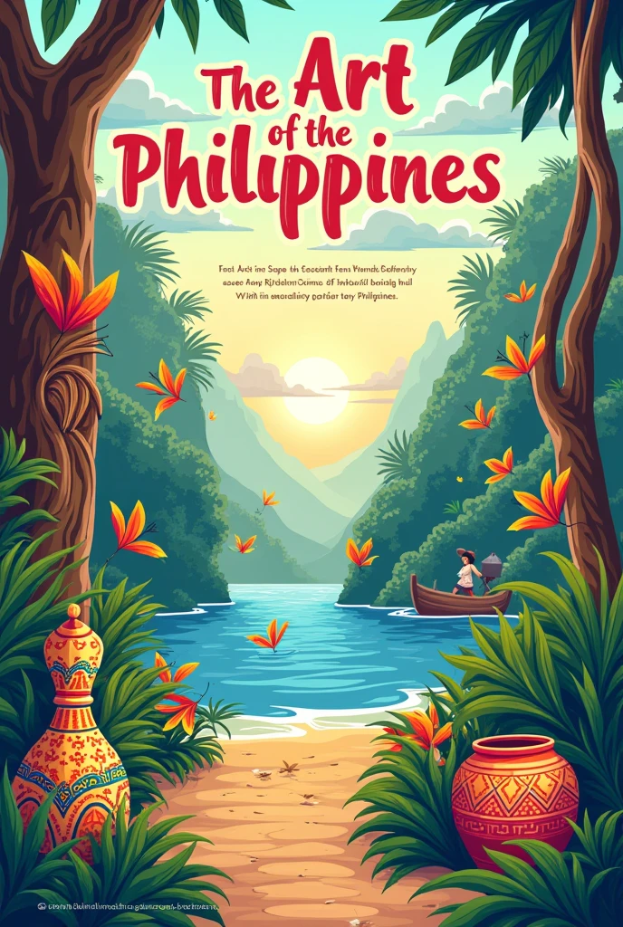Create a simple Infographic that will showcase the art work in the “Philippines” (put shape, color, and lighting)