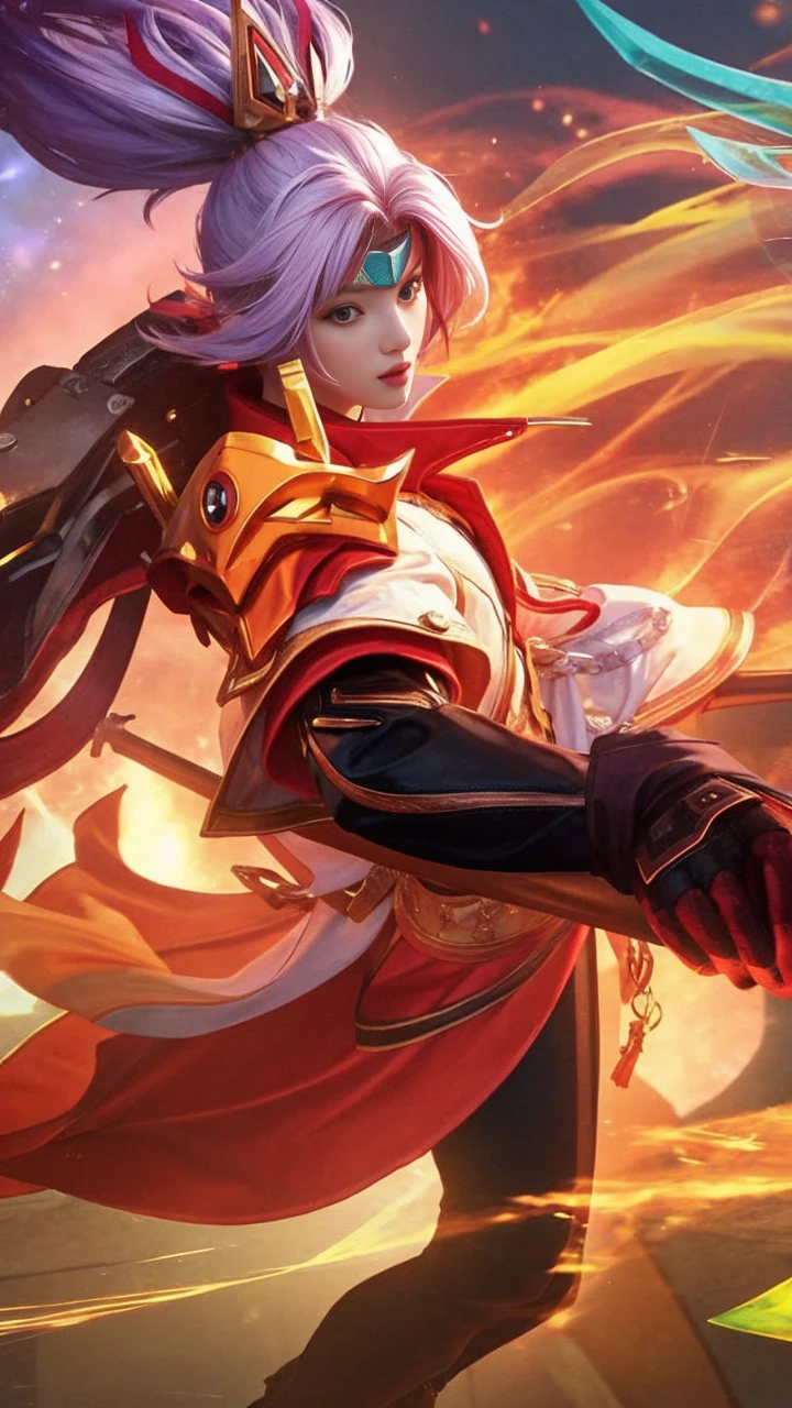 Best Quality, 1girl, kda, solo, long hair, short hair hair, dress,