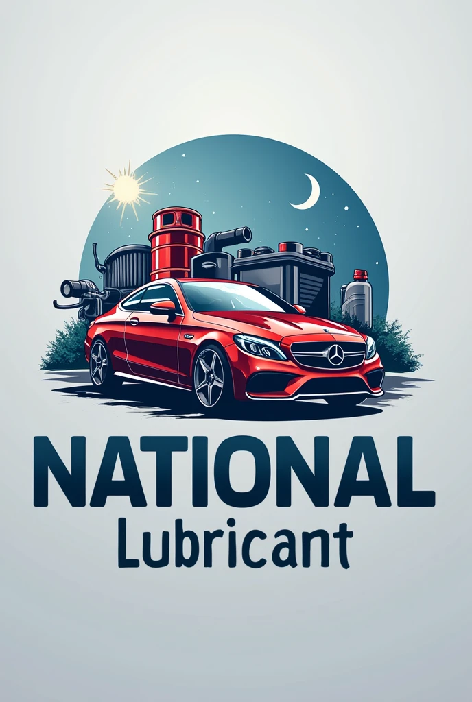 Create a logo for my business name NATIONAL LUBRICANT with the icon of car battery oil auto parts  please don't mention any brands name on battery oil auto parts 