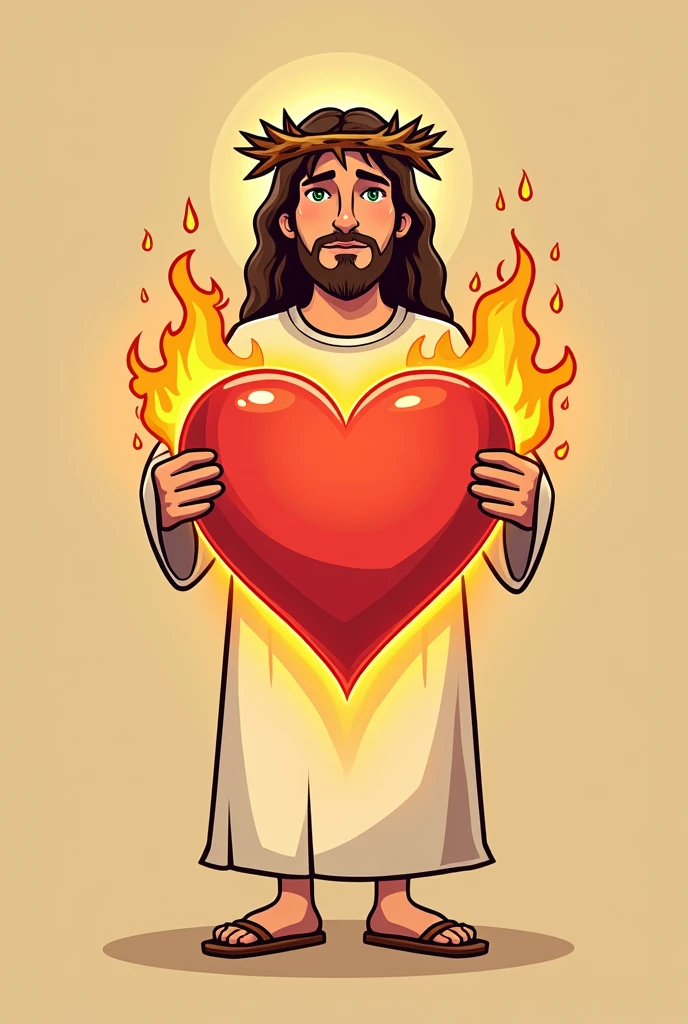 The sacred heart of jesus cartoon 