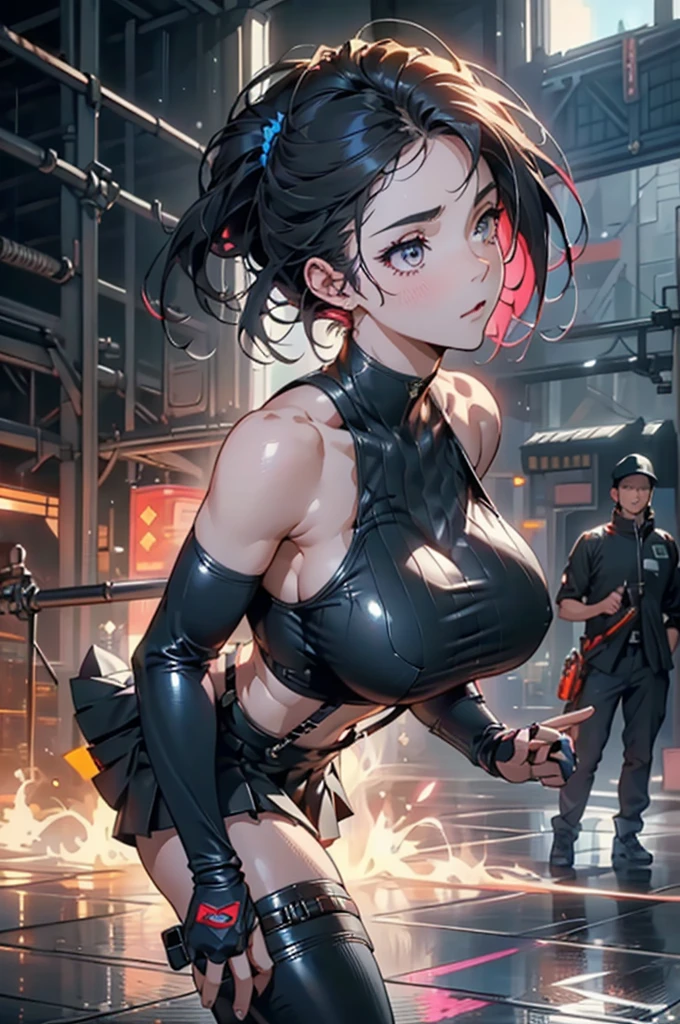 (Perfect body),Best Quality,(8K Portrait),(Official art)、(NSFW、 tifa ff7,, tank top, black skirt, suspender skirt, midriff, black thighhighs, red gloves, bra, zettai ryouiki), (excessive cum in、Trembling girl ,Shiny skin,Tremor Effect Motion Line ,Sweat,steam)、(((Man grabbing girl's waist and having sex))), (1girl in, grabbing,6+boys,multiple boys,, girl in front of fat man, Girl surrounded by a crowd of guys, multiple male genitalia in girl face, girl grabbed head and arm by a crowd of guys, ), ((torn clothes, crying face, tear flow, sex, Open your crotch, spread legs,scream))、((cum in body,  inside  ,cum in face,sex x-ray))