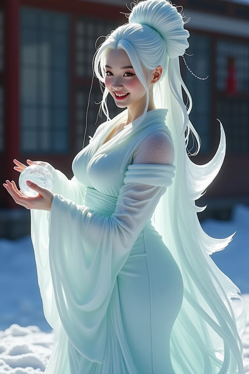 (ice - carving:1.4),Movie Angle,(Fan Bingbing, ice sculpture girl,Anatomically correct,full bodyesbian,Masterpiece ice sculpture camellia,Representative work Hanfu,Smile,sexy,full body arts,traditional arts,erotic arts,Queen arts,Amazing body arts,Amazing hear style,traditional japanese girls,japanese geisha, japanese artworks,Pari, jewelry arts,full body arts style)