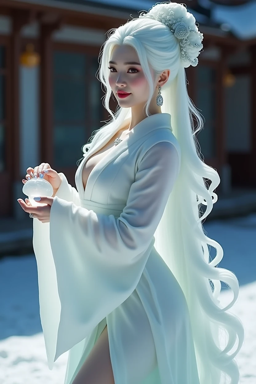 (ice - carving:1.4),Movie Angle,(Fan Bingbing, ice sculpture girl,Anatomically correct,full bodyesbian,Masterpiece ice sculpture camellia,Representative work Hanfu,Smile,sexy,full body arts,traditional arts,erotic arts,Queen arts,Amazing body arts,Amazing hear style,traditional japanese girls,japanese geisha, japanese artworks,Pari, jewelry arts,full body arts style)