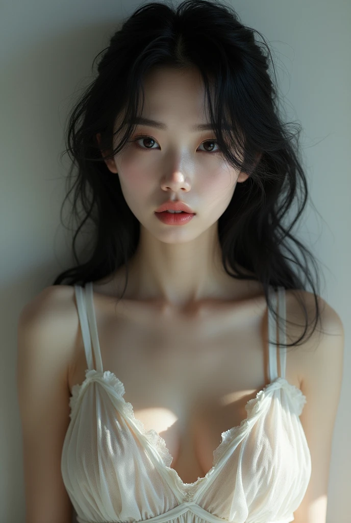 rompts
Copy
Arafed Asian woman with long black hair and a white dress, (12x) extremely pale white skin, soft pale white skin, Seulgi from Red Velvet, with pale skin, very pale white skin, pale fair skin!!, pale white skin, very very pale white skin, pale porcelain white skin, pale beautiful skin, extremely pale white skin, very very very pale white skin, Kang Seul-gi wearing only a bra and nothing, seducing naked