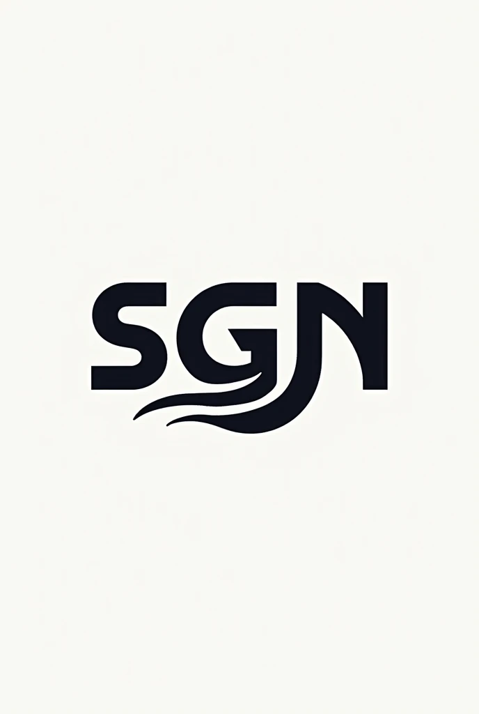 "SGN" letter logo forms a wave pattern
