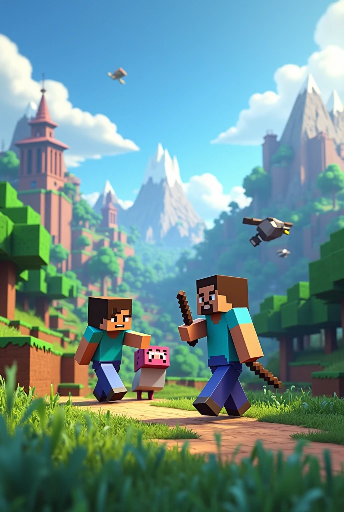 Make a minecraft animated graphic 