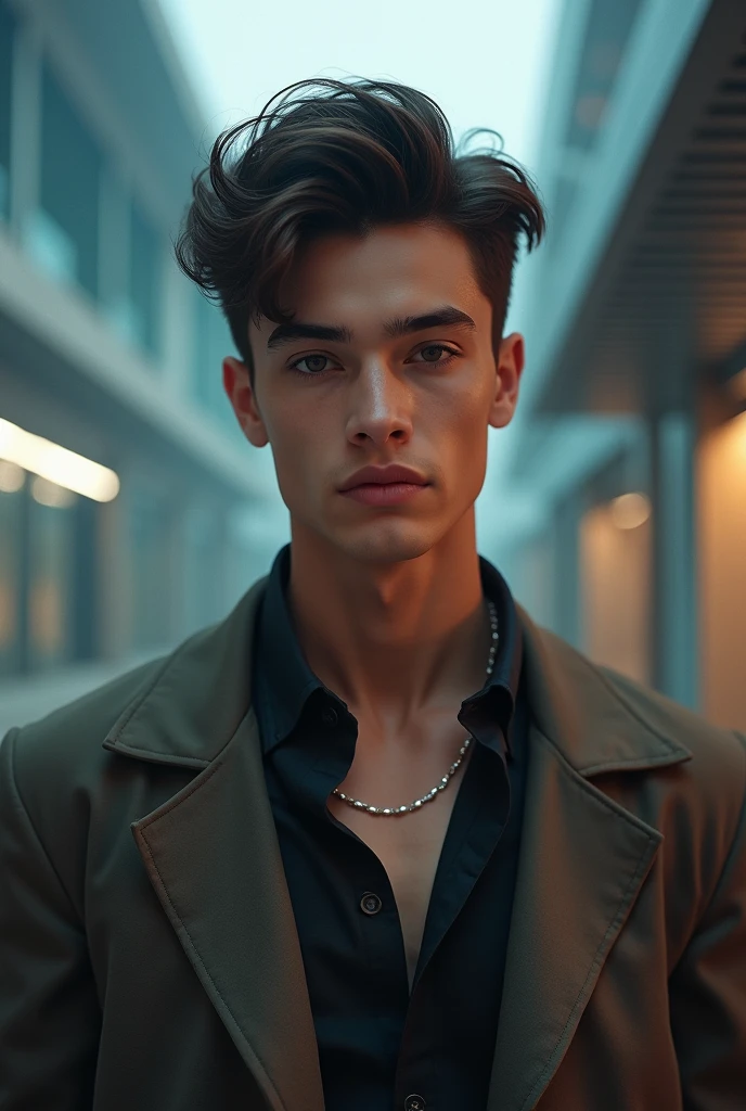 A young 20 years modern boy