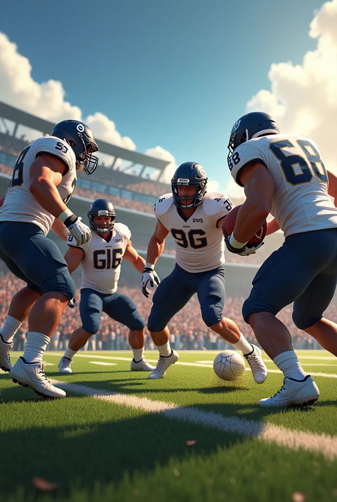 Group of football guys with name gyc in their back