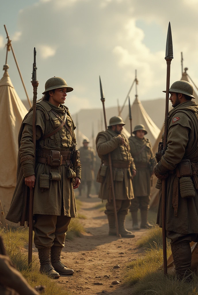Bored Soldiers: Soldiers standing around their camp, looking bored. Some are playing games, mimicking animals, or trying to balance things on their noses. Kingdom timeline
