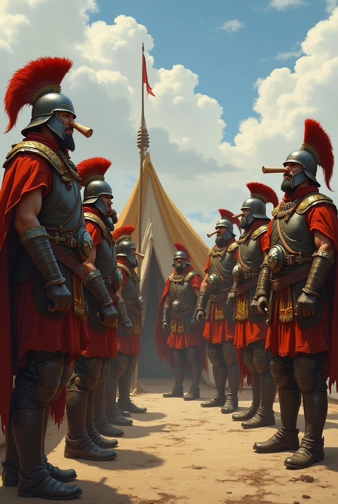 Bored Soldiers: Soldiers standing around their camp, looking bored. Some are playing games, mimicking animals, or trying to balance things on their noses. Kingdom timeline