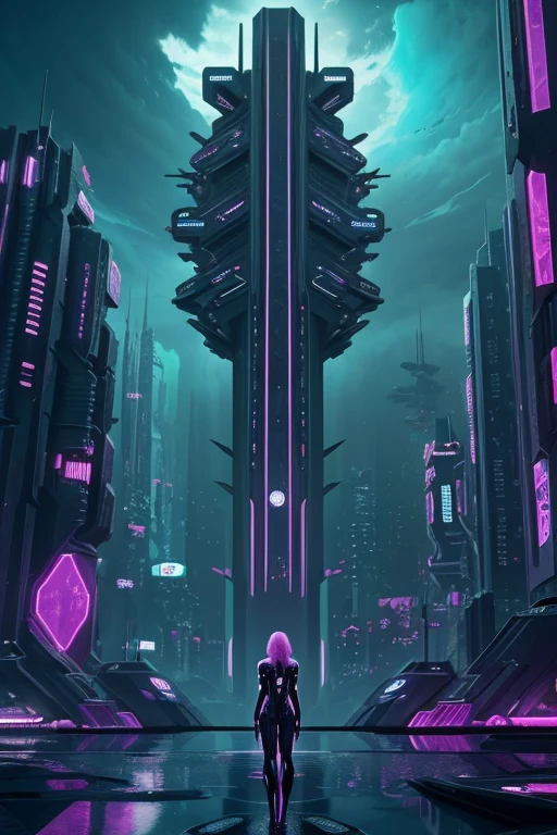 futuristic city, cyberpunk, Violence, decadence, Futuristic Society, ocean