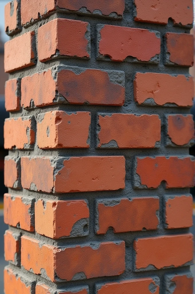 Left angled brick wall