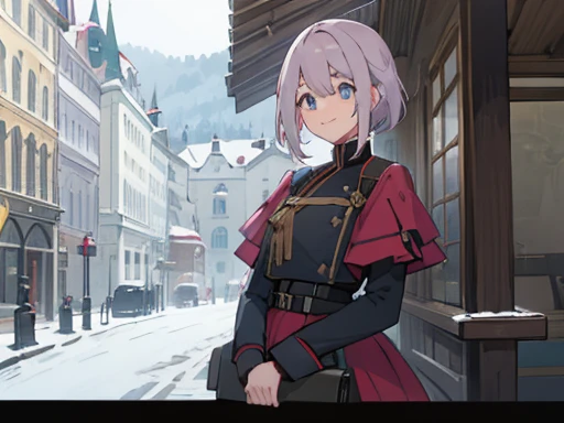  austria empire soldier smile girl  in city