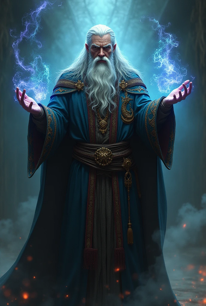 Male wizard front view