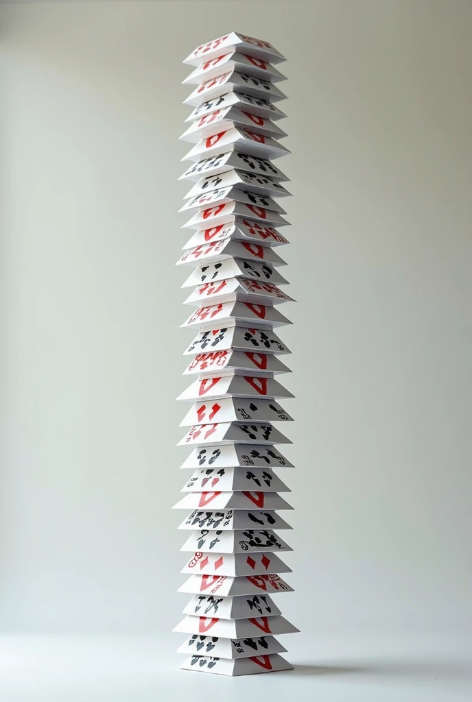Infinity, do you know about card towers?、If you know, please answer with a realistic picture.、