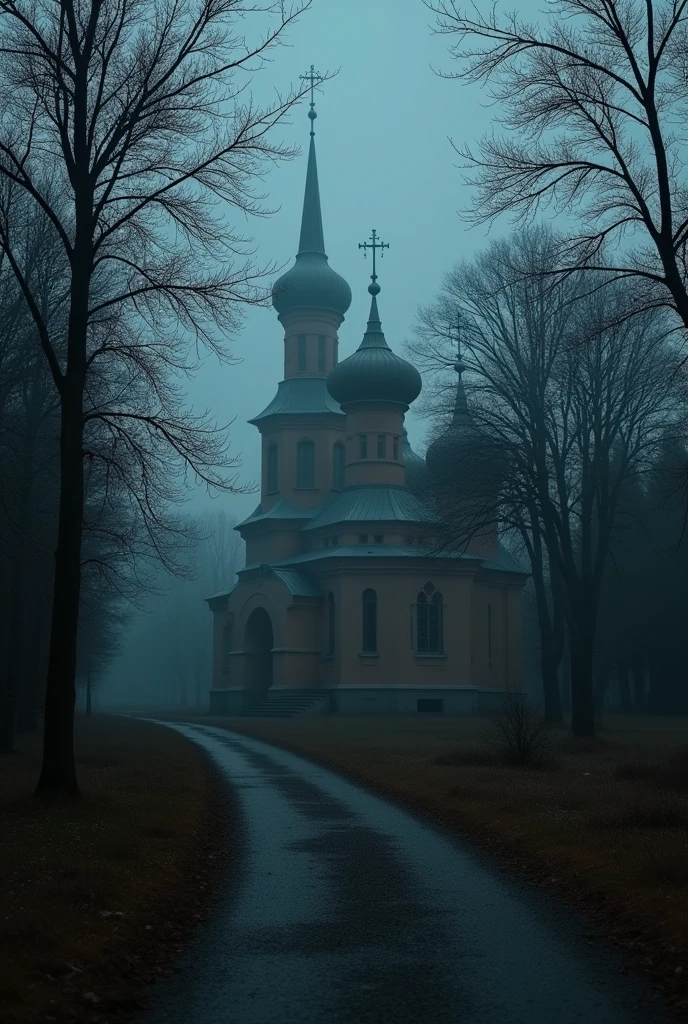 make dark places in Russia where there are churches, people walk around gloomy and describe how much the money costs