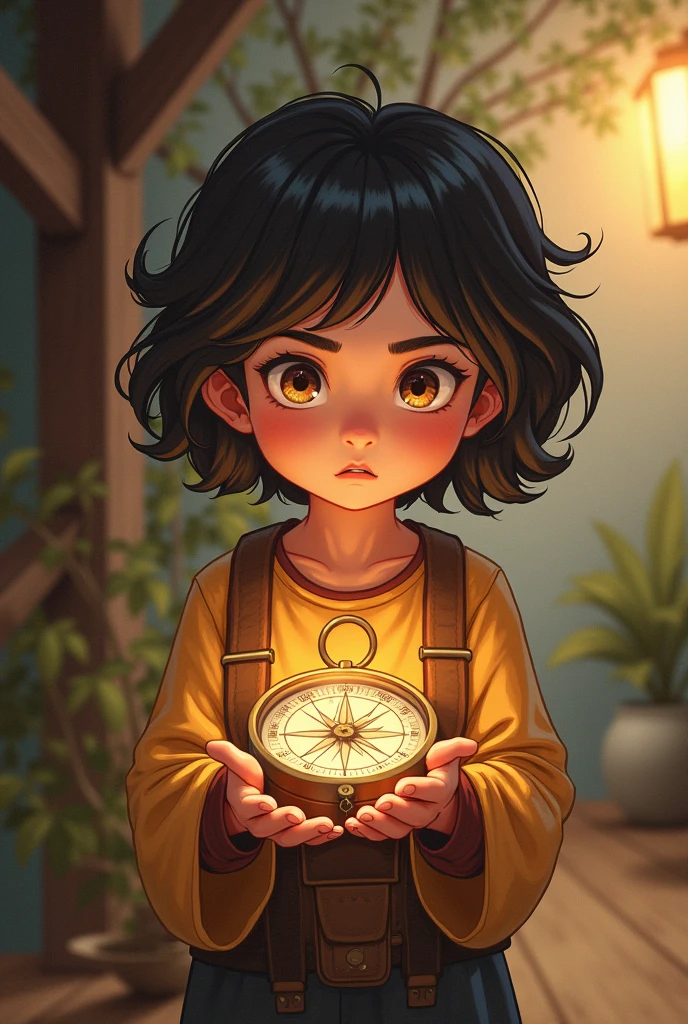 Am making a poster where a child is first hopeless and can't see any way to reach its potential but after counseling he is able to find it. Here am using the counseling a symbol of compass and a way with leather. So now what should I do with the compass and a leather