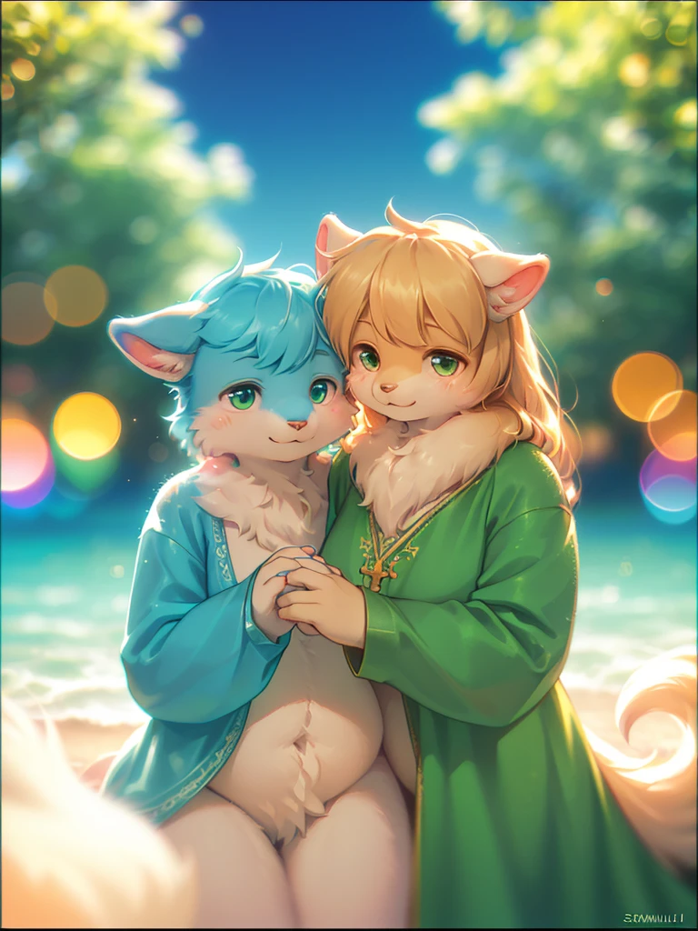 (Sumilux f1.4 50mm , low Latitude old color negative film , cross process , (bokeh), flare, chromatic aberration , soft focus, (Shallow focus) , soft glow , Maximum aperture, high Key , Transparent depiction , Tyndall) , artistic photo , (lovey-dovey elderly animal couple) , (Fluffy loose body) , Gentle Time