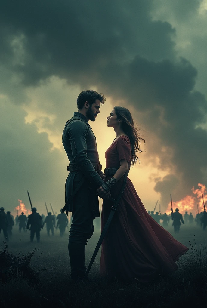 background for a movie poster, love or war
