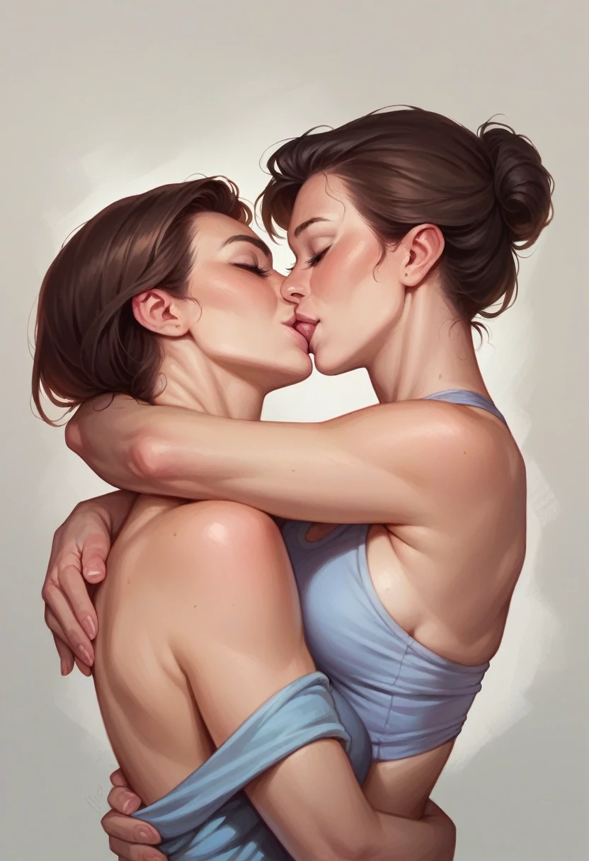 Mother and son , hug ,kiss, realistic