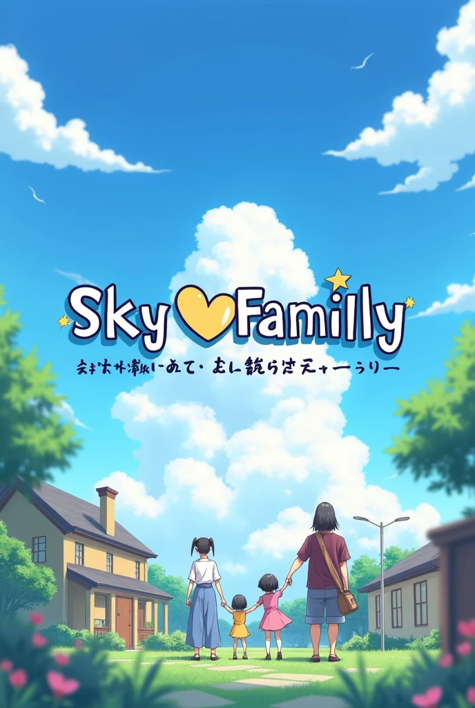 Text logo For Sky × Family
With Background anime picture