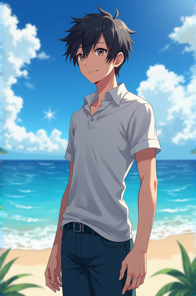 Anime boy 170 height and cock erect