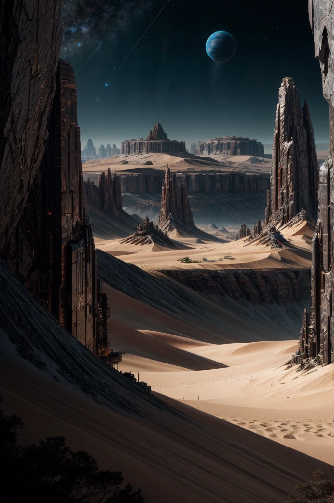 no humans, landscape, oil on matte canvas, sharp details, the expanse scifi spacescape ceres colony, intricate, highly detailed, digital painting, rich color, smooth, sharp focus, illustration, Unreal Engine 5, 8K, art by artgerm and greg rutkowski and alphonse mucha