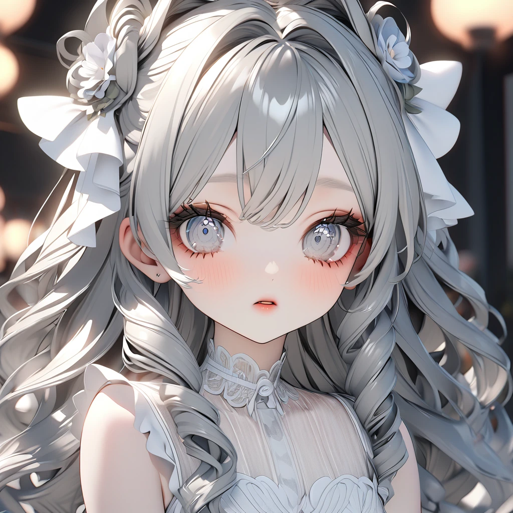 ゴスロリ系femaleの子。Evangelion Asuka。3D Gothic Lolita、female、A cool sheer dress for summer。cute。Beautiful。Cool。Long curled eyelashes。nail。Hairstyle: Long straight curly hair。Clear double eyelids、Drooping eyes。Clear eye color grey。